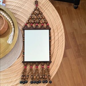 Bohemian Vintage  Beaded Wall Mirror